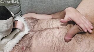 Furry Eunuch Gets Hard Rubbing Empty Sack Shoots Inferno Cum Loud Neutered Orgasm