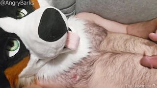Furry Eunuch Gets Hard Rubbing Empty Sack Shoots Inferno Cum Loud Neutered Orgasm