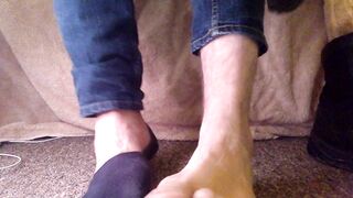 Stinky sweaty Magnum boots and no-show socks destroyed my gay boy feet