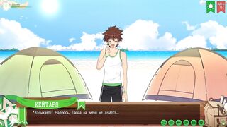 Taiga caught jerking off behind the tree raw gay twink tease beachfront