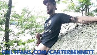 Runner gets huge cock wrecked out in the woods
