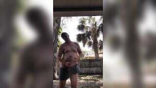 Eclipse jerking outside raw blonde glasses big cock cumshot almost caught