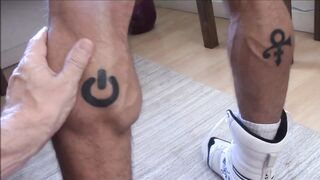 Muscle worship in tight spandex gets me leaking everywhere