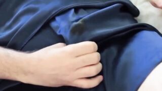 Sexy guy in underwear masturbates to brutal cumshot