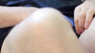 Sexy guy in underwear masturbates to brutal cumshot
