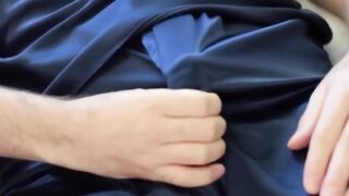 Sexy guy in underwear masturbates to brutal cumshot