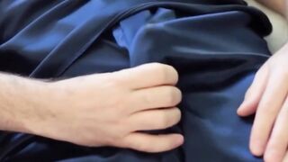 Sexy guy in underwear masturbates to brutal cumshot