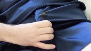Sexy guy in underwear masturbates to brutal cumshot