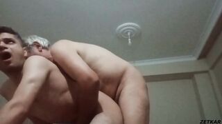 Horney boy destroyed by huge daddy in raw HD anal sex