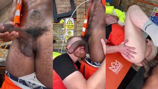 XXL hung BBC destroys ginger tradesman with brutal creampie on construction site