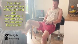 My gay roommate’s workout shaking his huge cock while I almost busted him jerking off