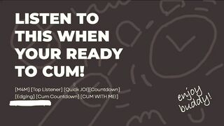 Gay erotic audio JOI cum countdown destroys you
