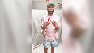 Kitty femboy takes cum and ass play to the edge