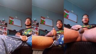 Gamer ass raw cum filling office hard solo jackoff massive load