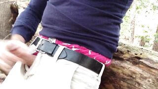 Caught jerking off in the woods my ass was ruined when they saw me