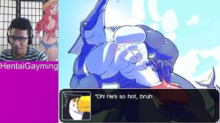 Horsing around with a thicc himbo until he gushes creampie
