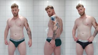 Pissing in briefs shattered my tight ass