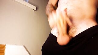 Choking the creamy chicken before work thick balls juicy cumshot