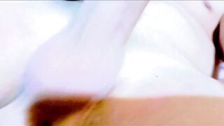 Latino dude jerks off in socks then gushes cum all over