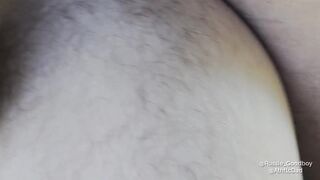 Daddy's thick dick wrecks his boy's perfect hole outdoors bareback and raw