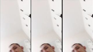 Skinny guy dances for you with his big uncut cock