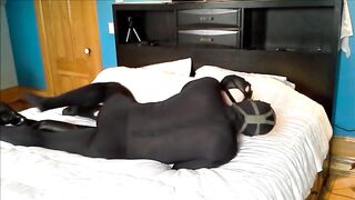 Spandex masked brute humps swelling cock through lycra