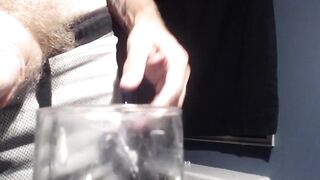 Gay guy jacking off in a Fleshlight until his cumshot explodes