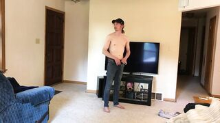 Amateur Twink Choked by Average Cock While Jerking Off Hands Solo
