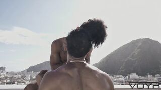 Andy Rodrigues gets face fucked by Markin Wolf on a Rio rooftop