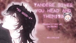 Yandere boy ties you up and forces his cock down your throat raw asmr blowjob