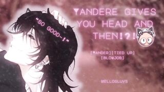 Yandere boy ties you up and forces his cock down your throat raw asmr blowjob