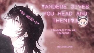 Yandere boy ties you up and forces his cock down your throat raw asmr blowjob