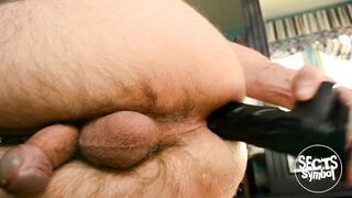 Teen gets destroyed by BBC dildo raw anal orgasms cumshow