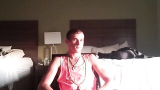 Skinny Twink Jerks His Buzzed Big Cock Raw Solo Cumshot