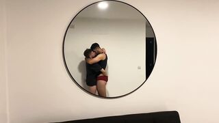 Two boyfriends destroyed in front of the gay mirror