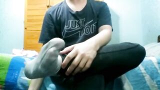Stripped Naked brother caught me stroking before he tore my twink holes raw