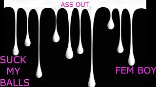 Sissy boy worships daddy’s ass and slobbers on his heavy balls raw audio munching faggot