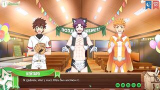 Gay scouts ruined in anime game with naked gamer twinks