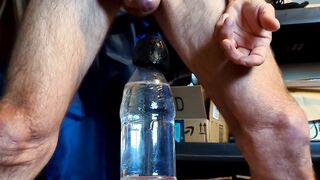 Straight guy gets stuffed with massive knot anal gape filled solo