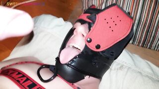 Swedish gay pup gets destroyed rough breeding creampie in puppy play
