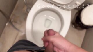 Public toilet jacking after class suspension announcement cumshot in CR