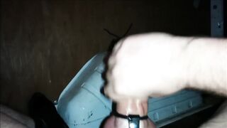 Edging my thick veiny cock to massive steamy cumshot