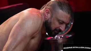 Mechanic's beefy raw ass gets destroyed by raging stallion's big cock doggystyle