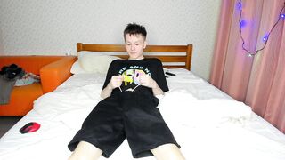 Hung 18 Twink Gushes from Big Load Blowjob