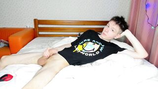 Hung 18 Twink Gushes from Big Load Blowjob