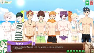 Badges ruined twinks on the beach outside anime style fit game