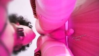Femboy bent over stretched raw breeding slapping tight hole