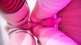 Femboy bent over stretched raw breeding slapping tight hole