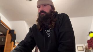 Quick male jerk off cumshot explodes on chest
