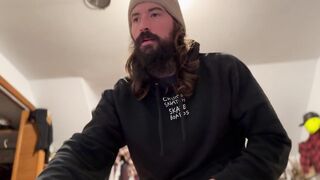Quick male jerk off cumshot explodes on chest